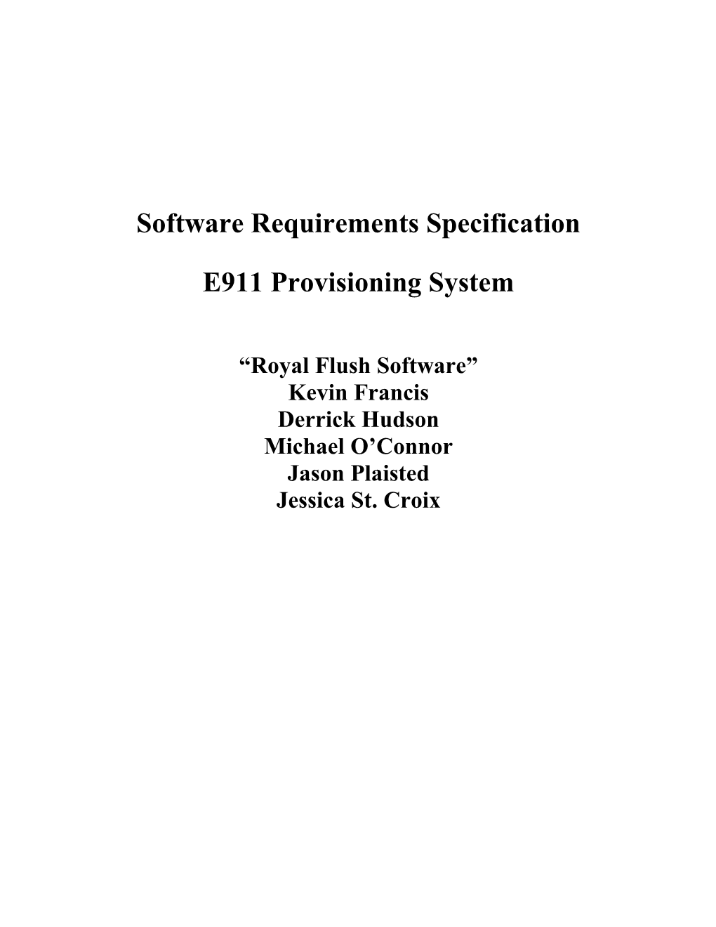 Software Requirements Specification s1