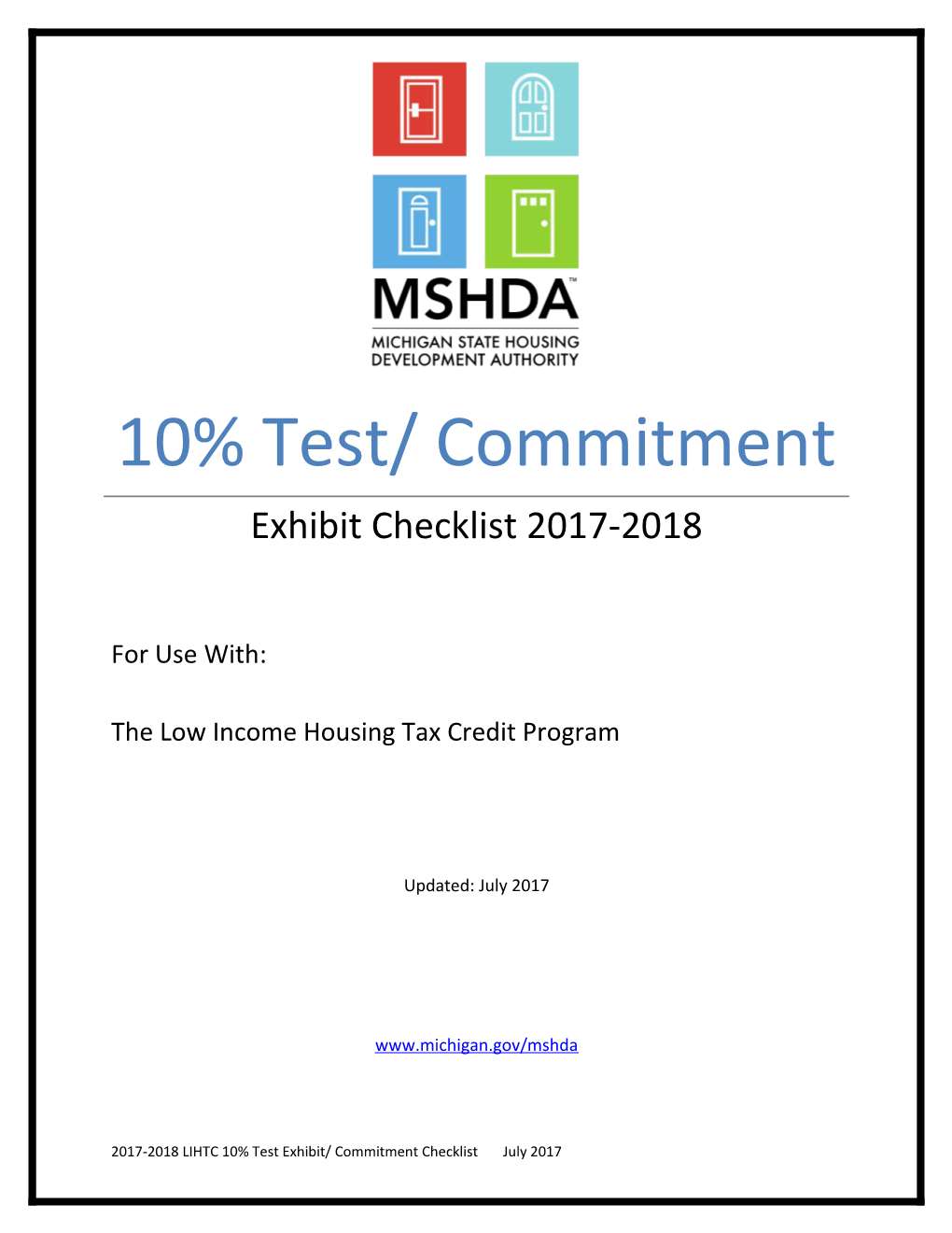 The Low Income Housing Tax Credit Program s1