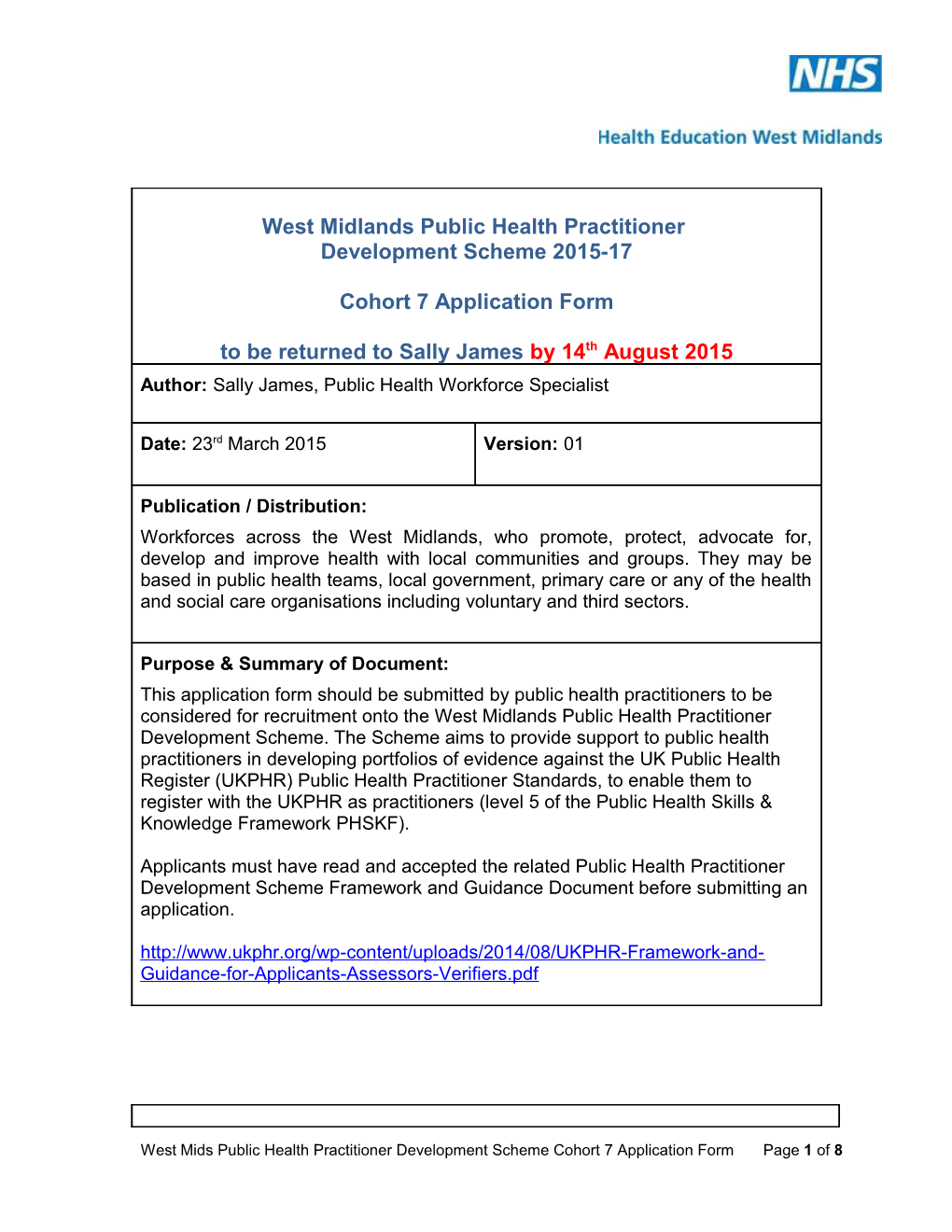 Employment Within the West Midlands Geographical Area