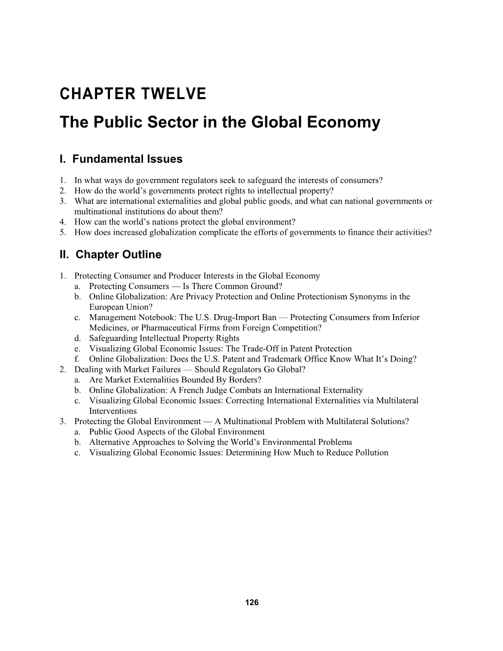 The Public Sector in the Global Economy 139