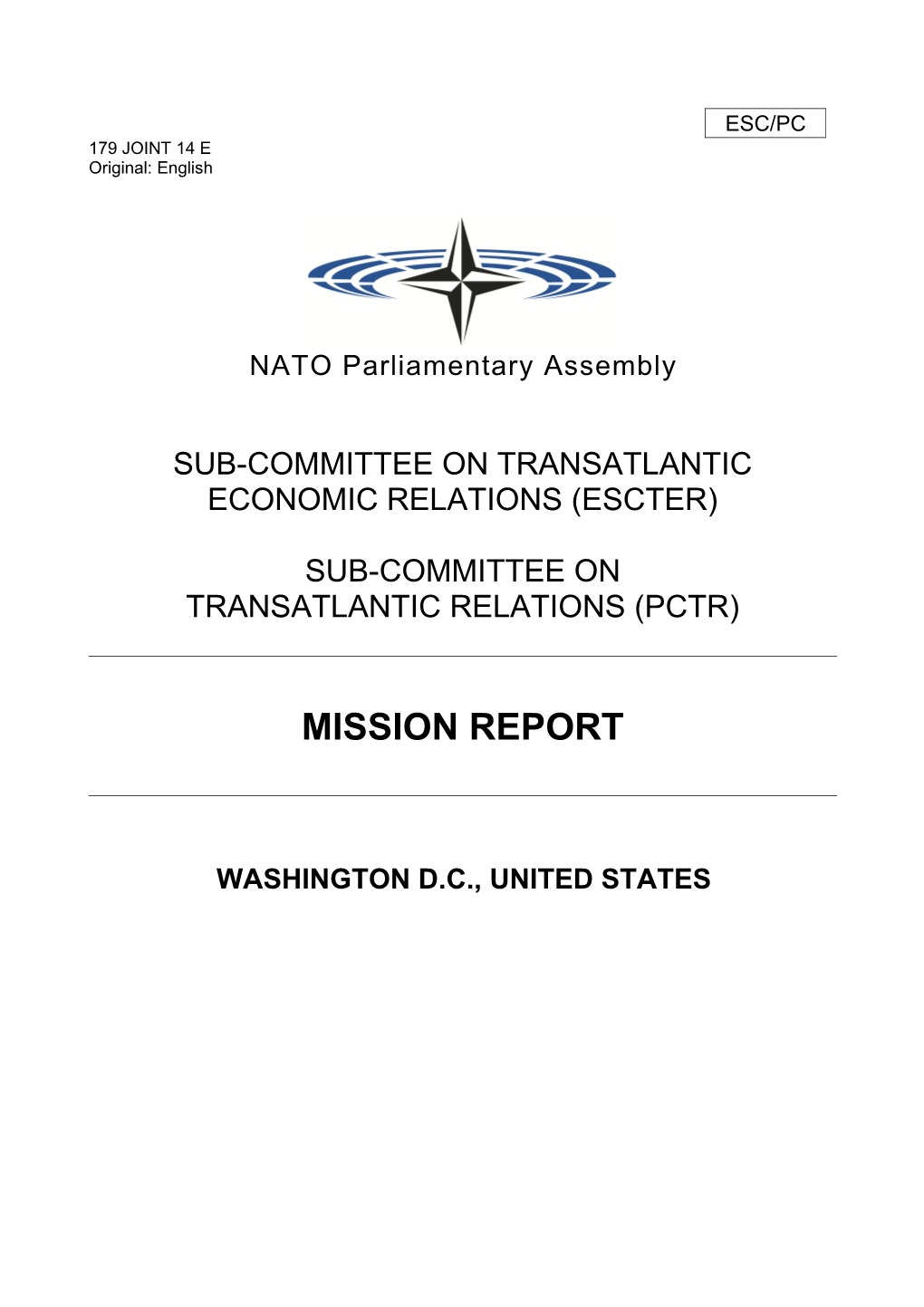 Sub-Committee on Transatlantic Economic Relations (Escter)