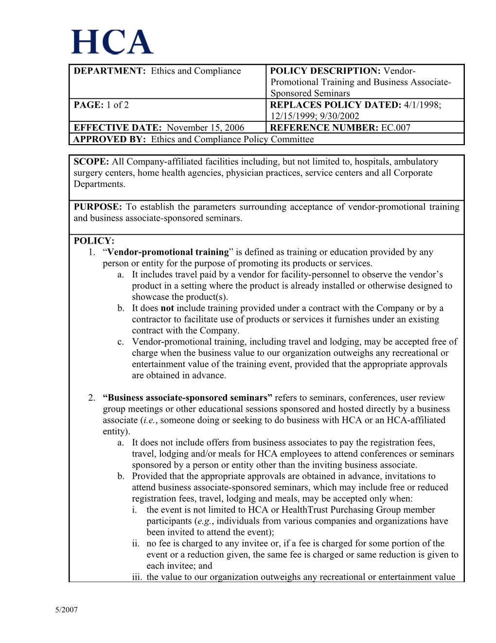 Policy and Procedure Approval Form s1
