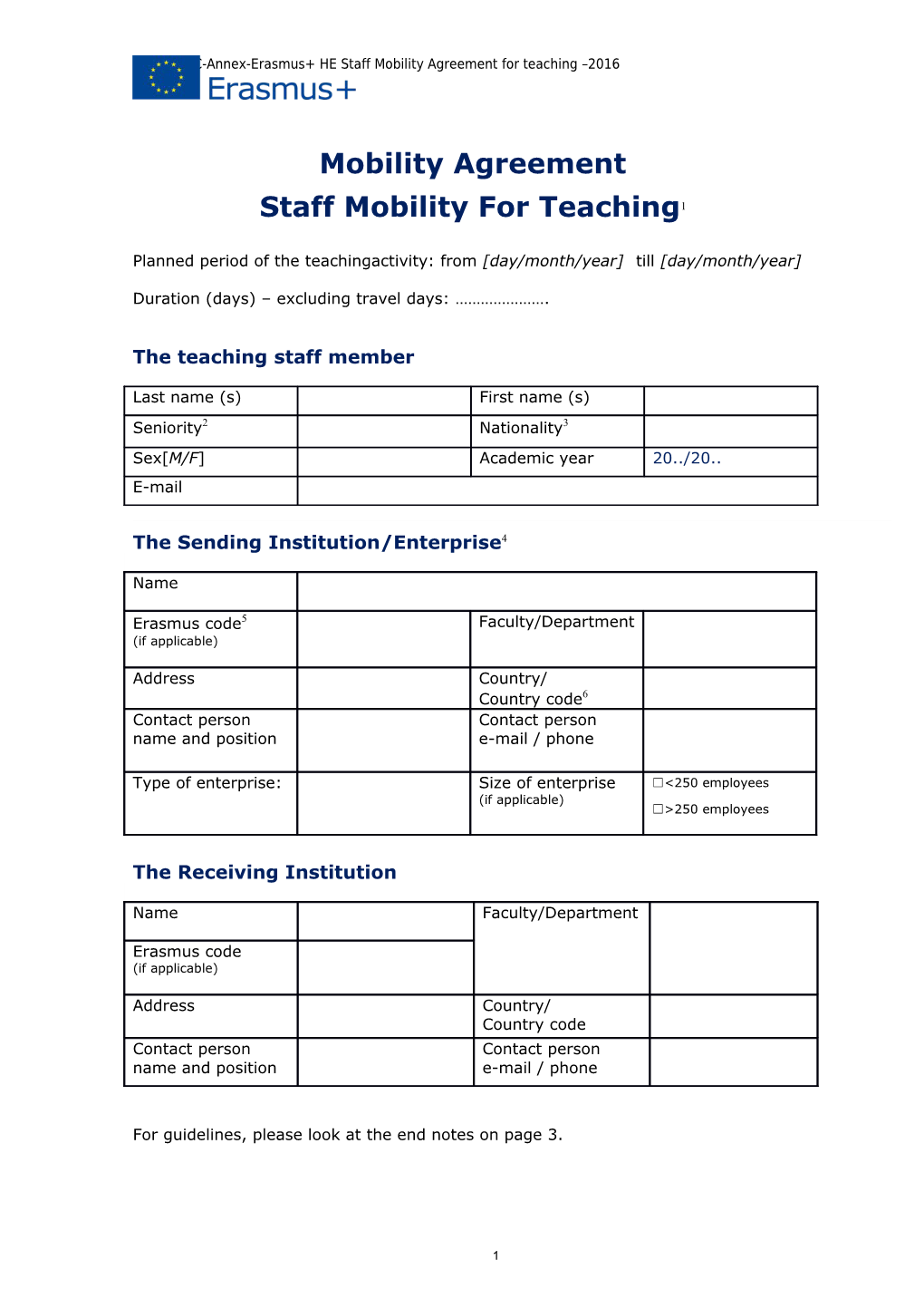 Gfna-II.7-C-Annex-Erasmus+ HE Staff Mobility Agreement for Teaching 2016