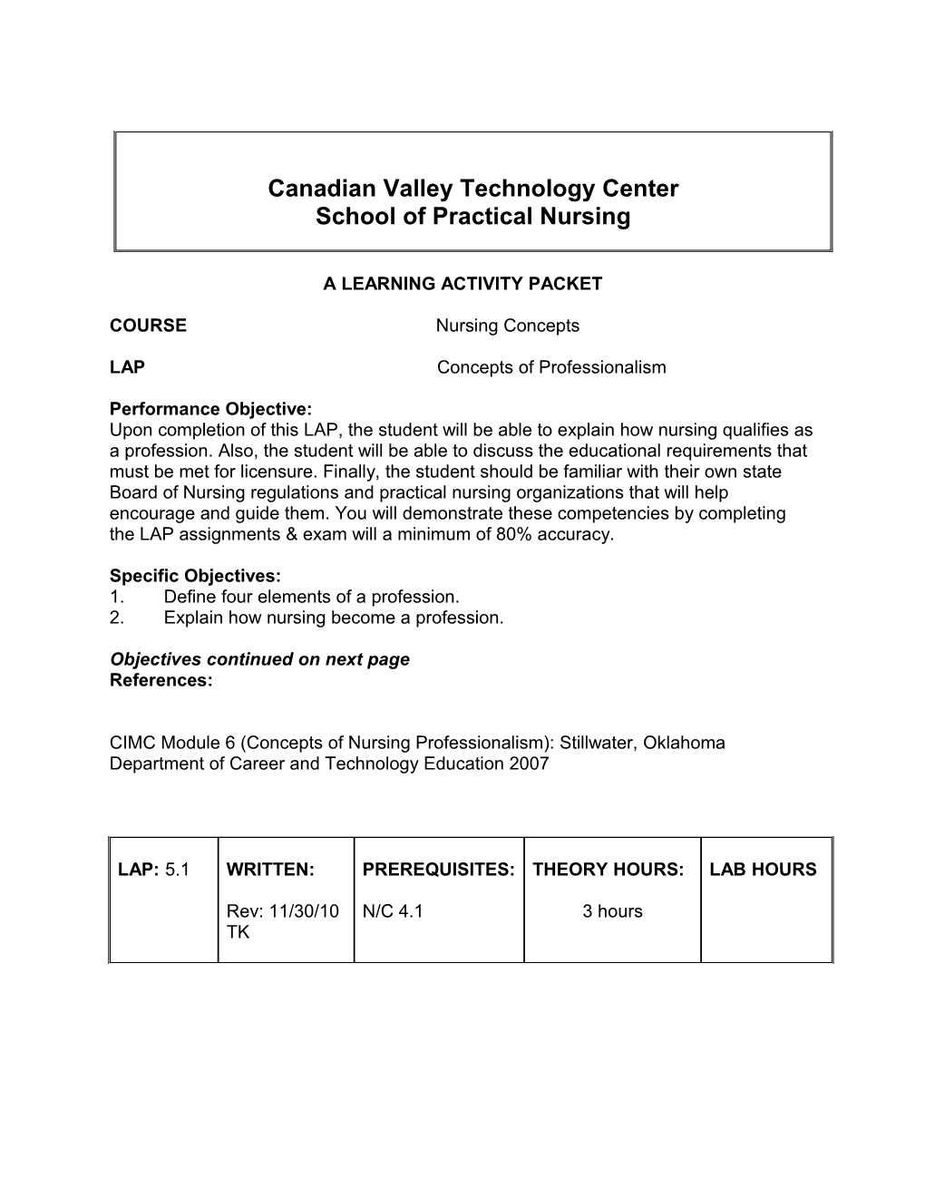 Canadian Valley Technology Center