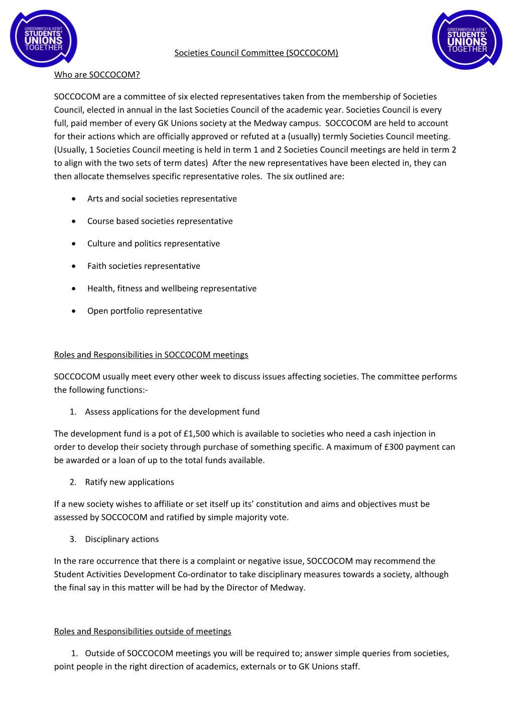 Societies Council Committee (SOCCOCOM)