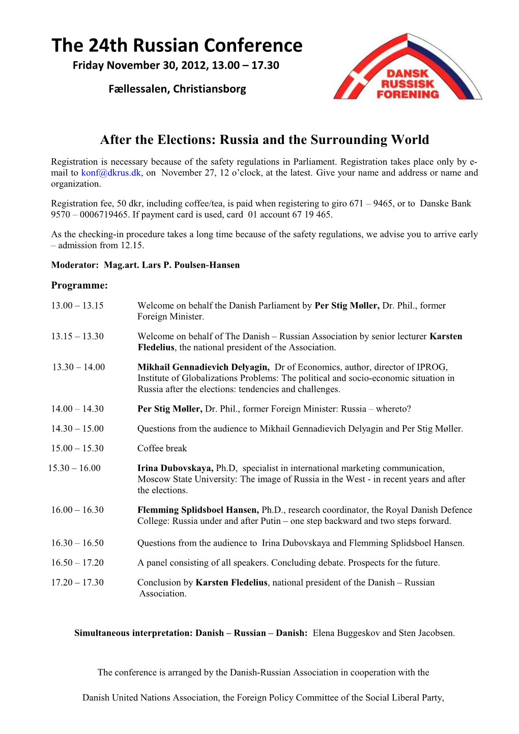 After the Elections: Russia and the Surrounding World