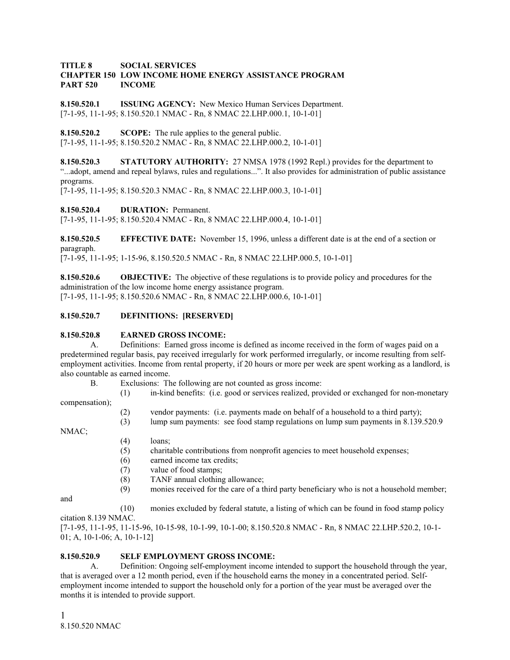 Chapter 150Low Income Home Energy Assistance Program