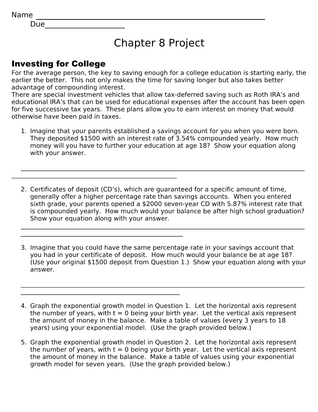 Investing for College