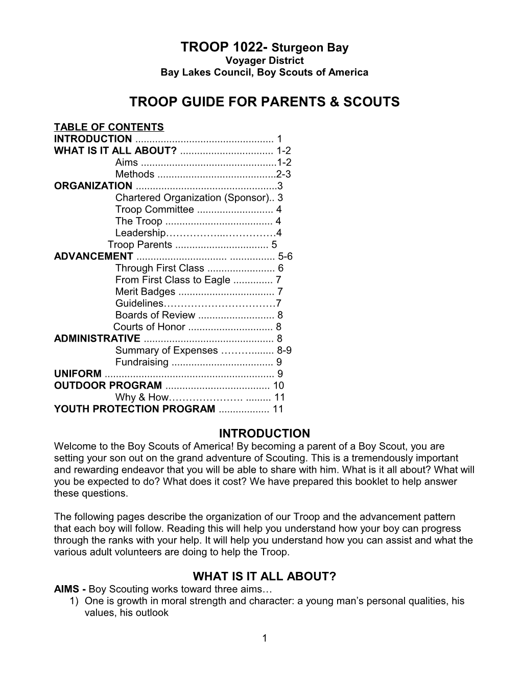 Troop Guide for Parents & Scouts