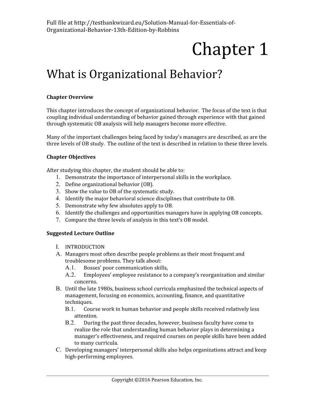 What Is Organizational Behavior?