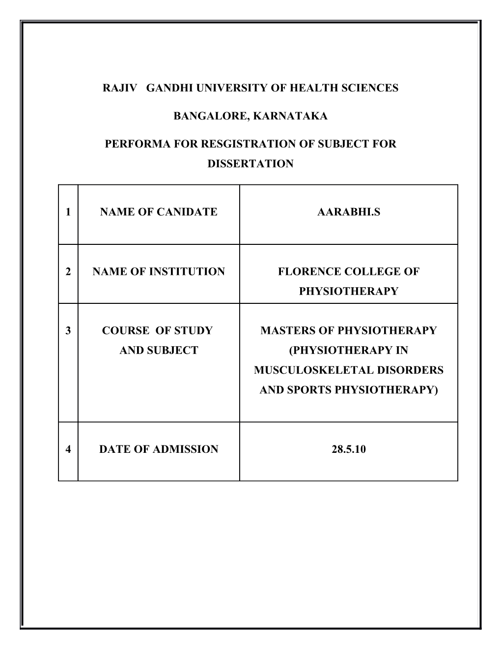 Rajiv Gandhi University of Health Sciences s139