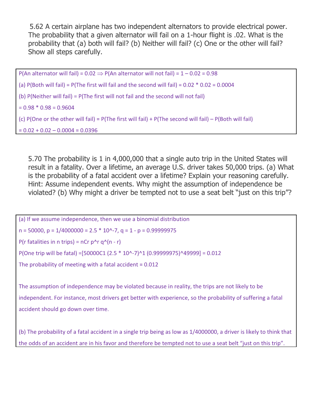 Prepare Answers to the Following Assignments from the E-Text, Applied Statistics in Business