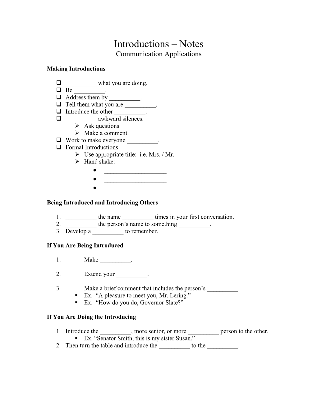 Elements of Communication Notes