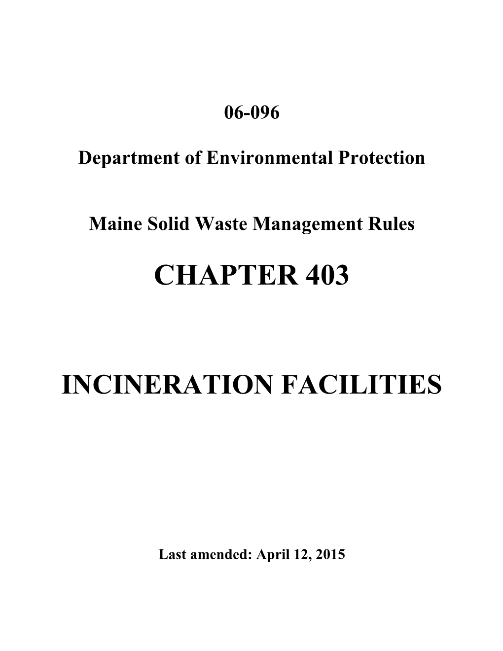 Maine Solid Waste Management Rules