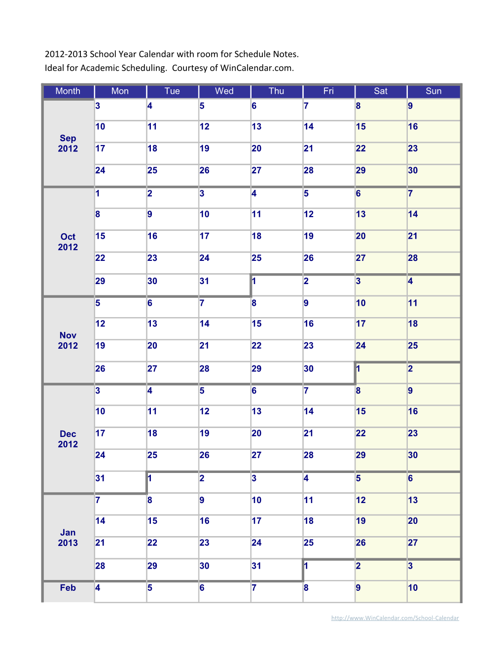 More Free Calendars: Academic Calendars, Holiday Calendar, Schedule Calendar