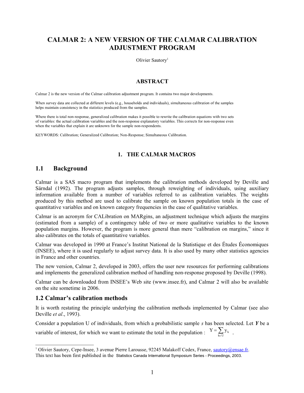 Calmar 2: a New Version of the Calmar Calibration