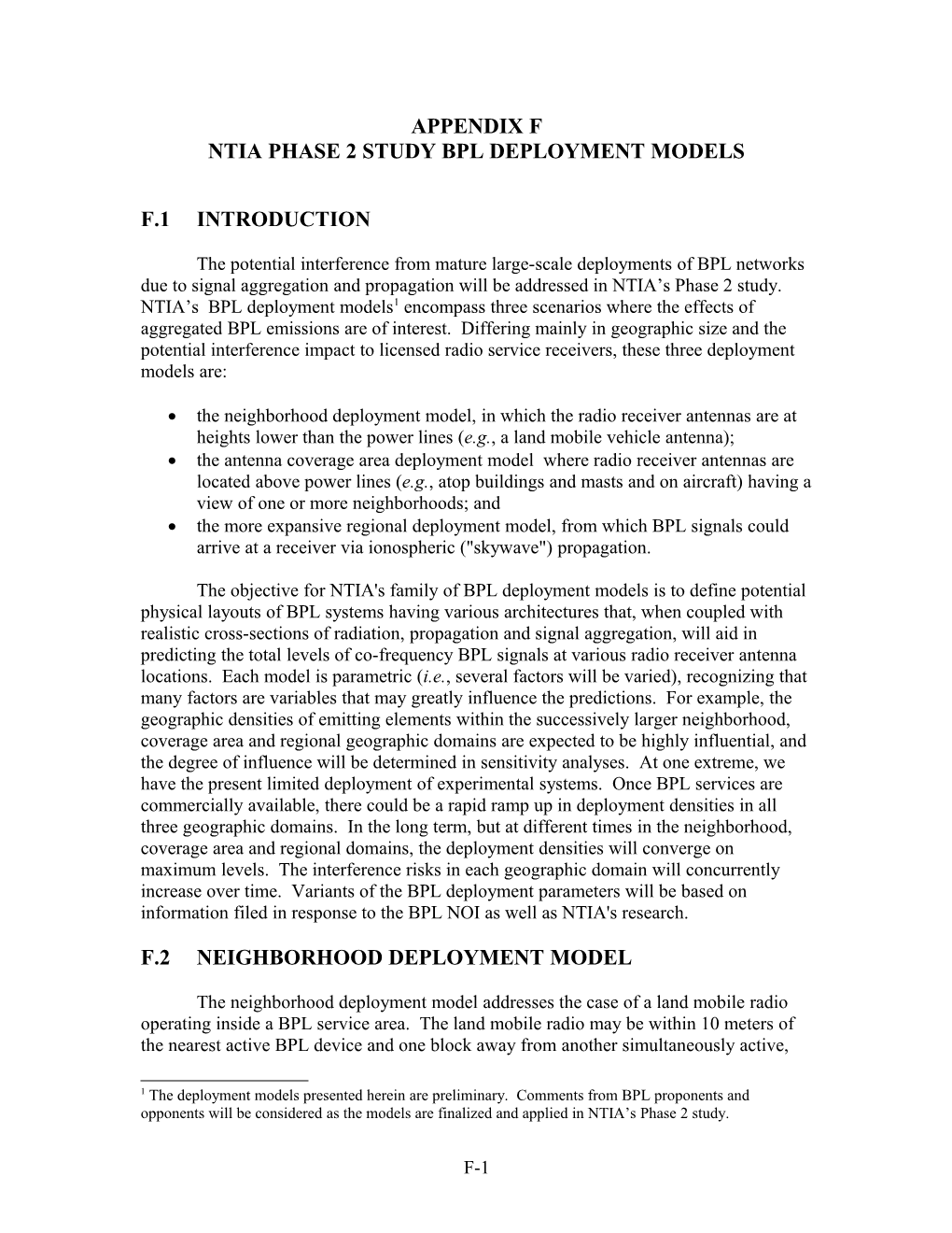 Ntia Phase 2 Study Bpl Deployment Models