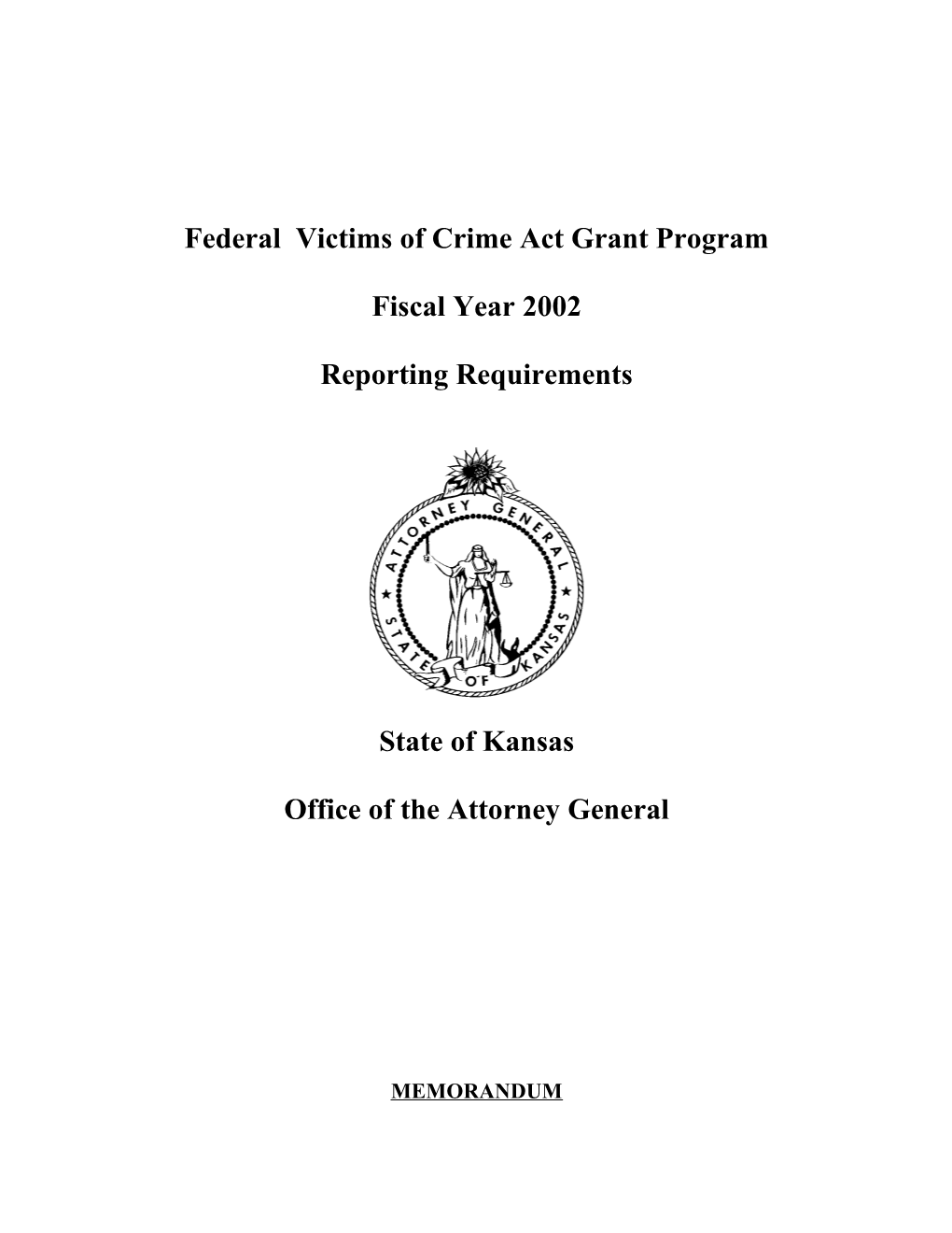 Federal Victims of Crime Act Grant Program