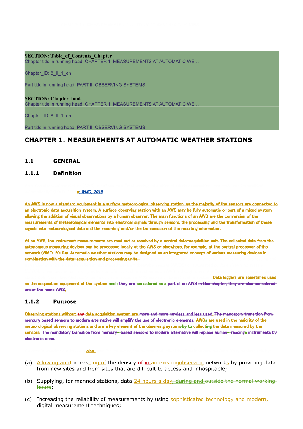 S ECTION: Table of Contents Chapter