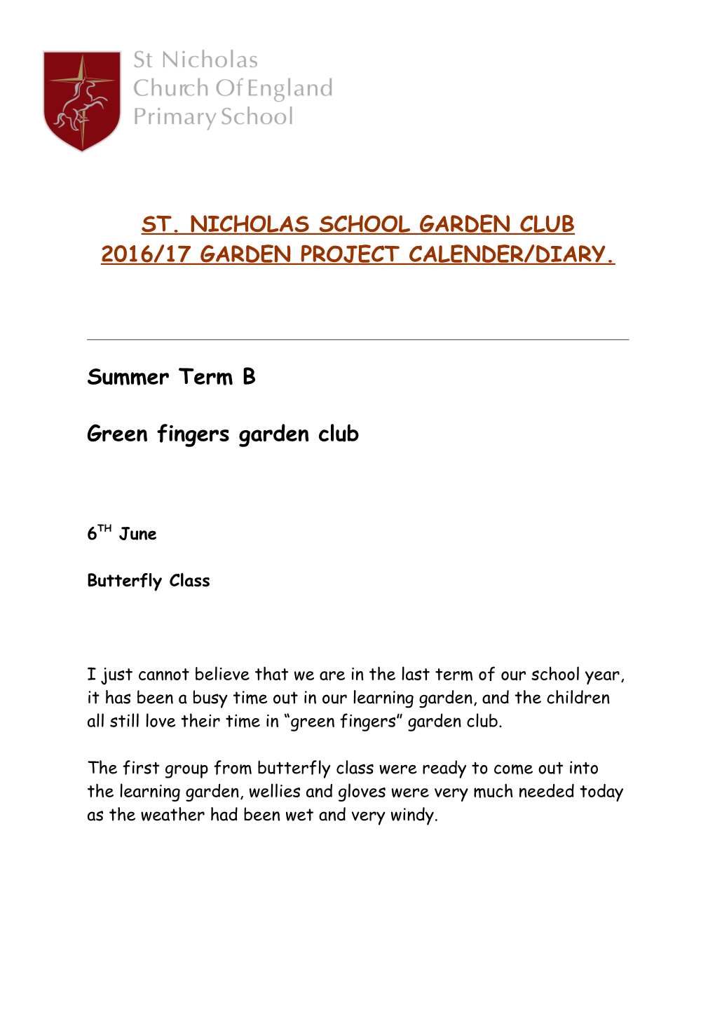 St. Nicholas School Garden Club