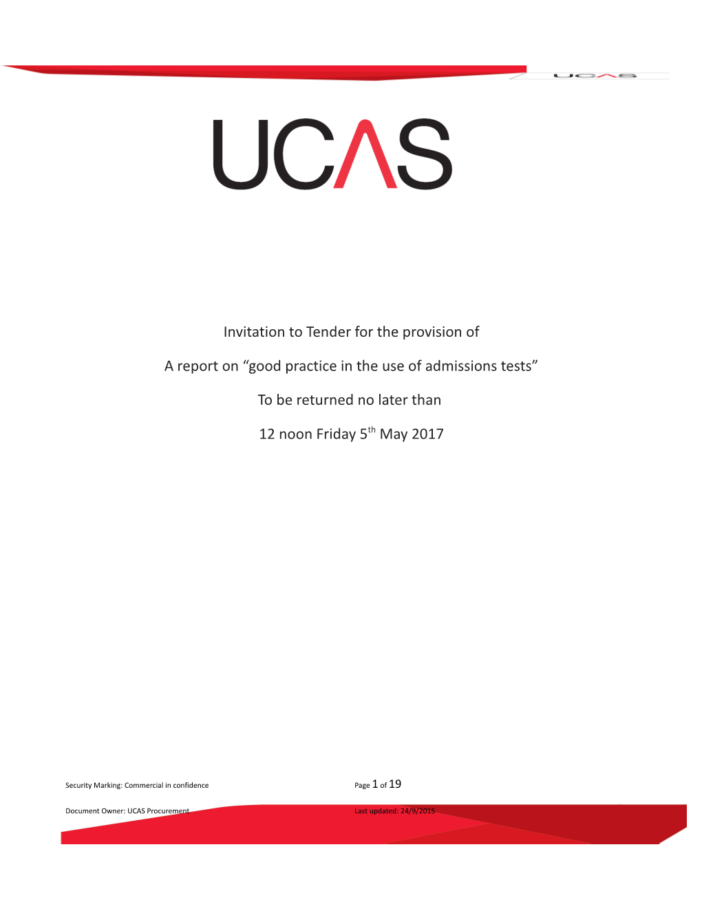 A Report on Good Practice in the Use of Admissions Tests