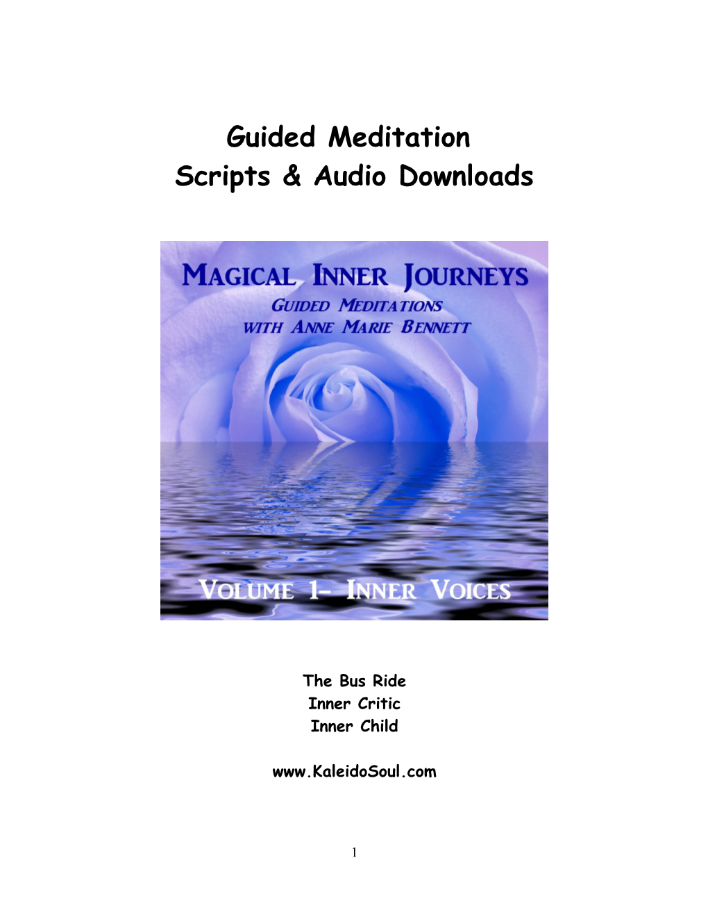 Guided Meditation Scripts & Audio Downloads