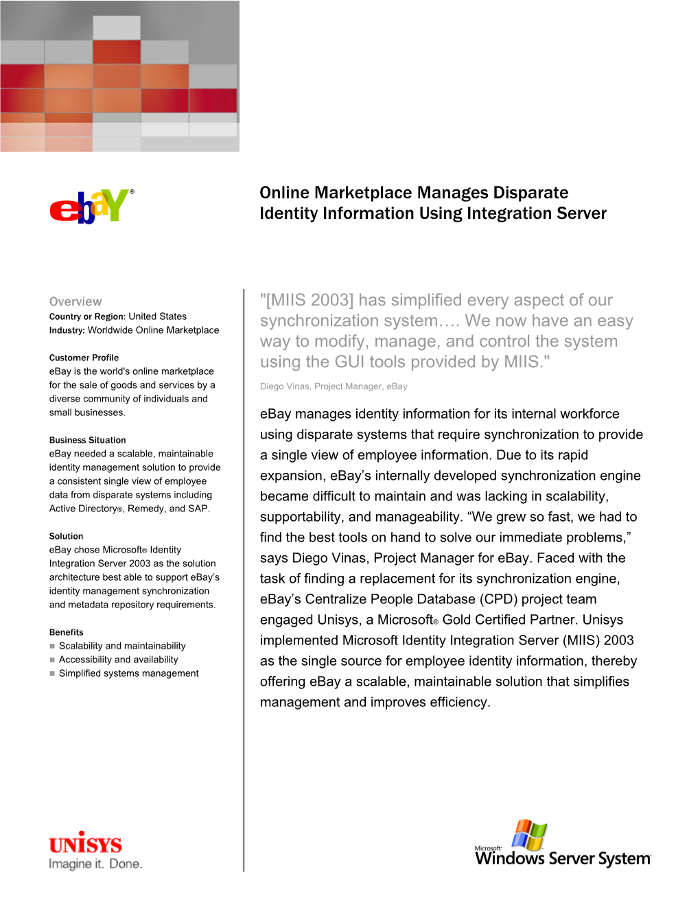 Online Marketplace Manages Disparate Identity Information Using Integration Server