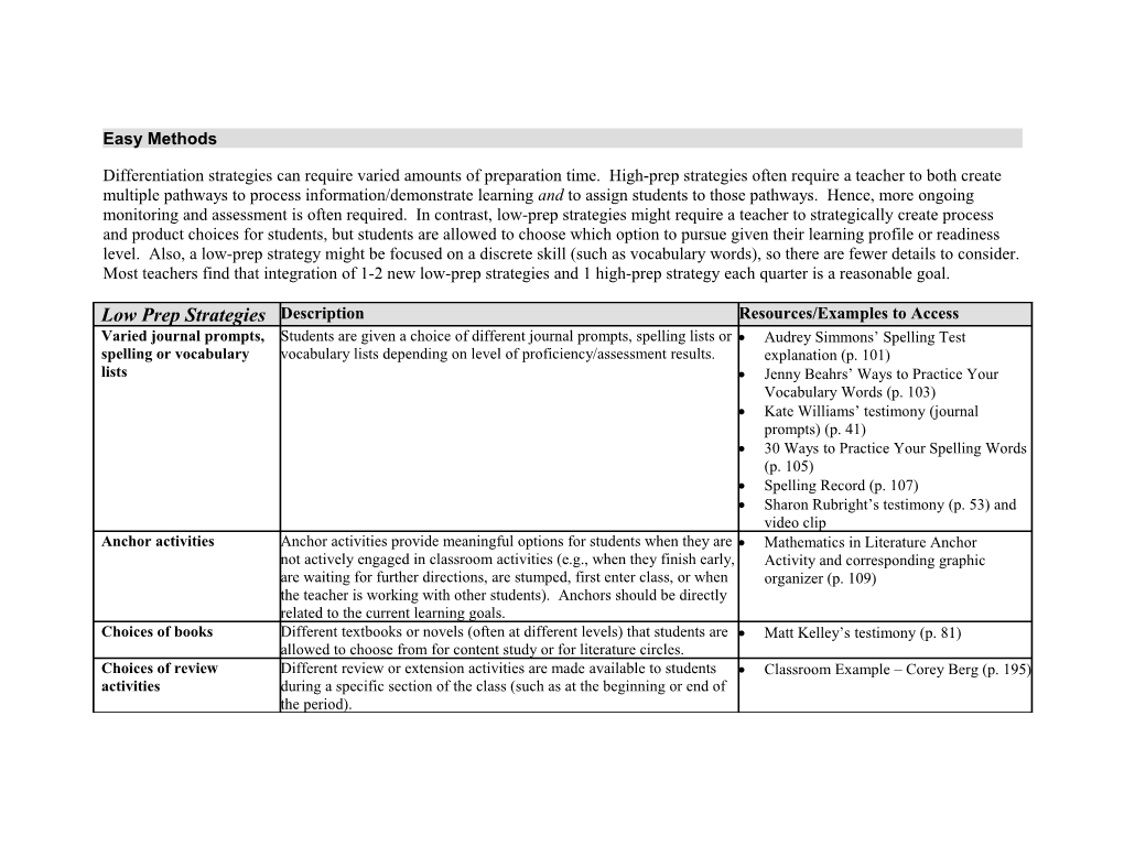 Putting It All Together: Special Education Examples