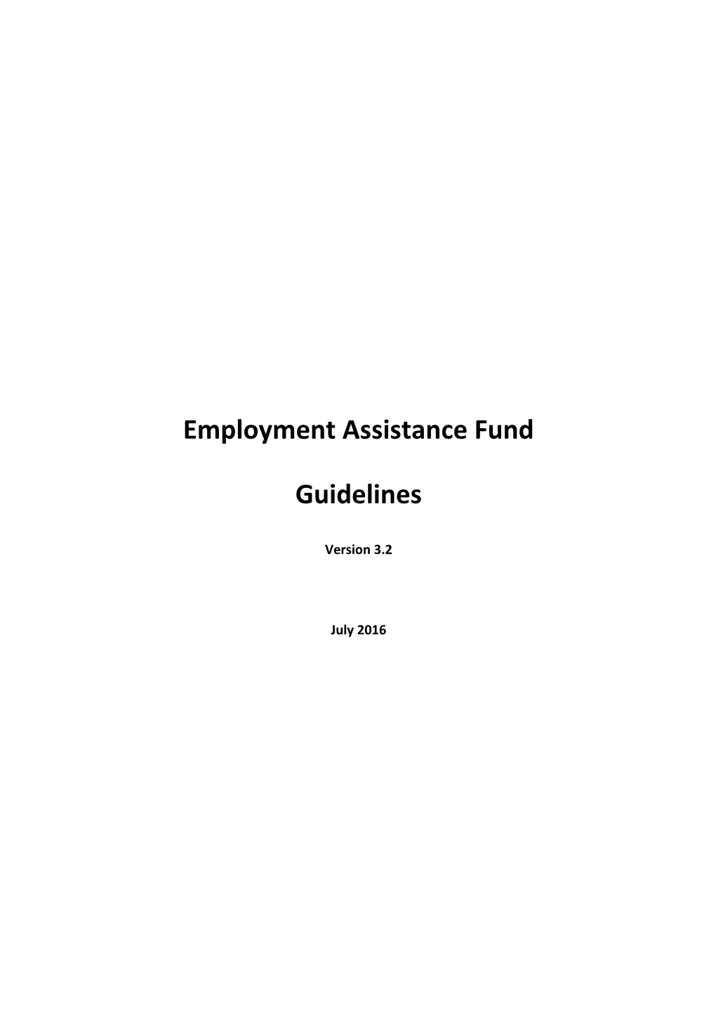 Employment Assistance Fund