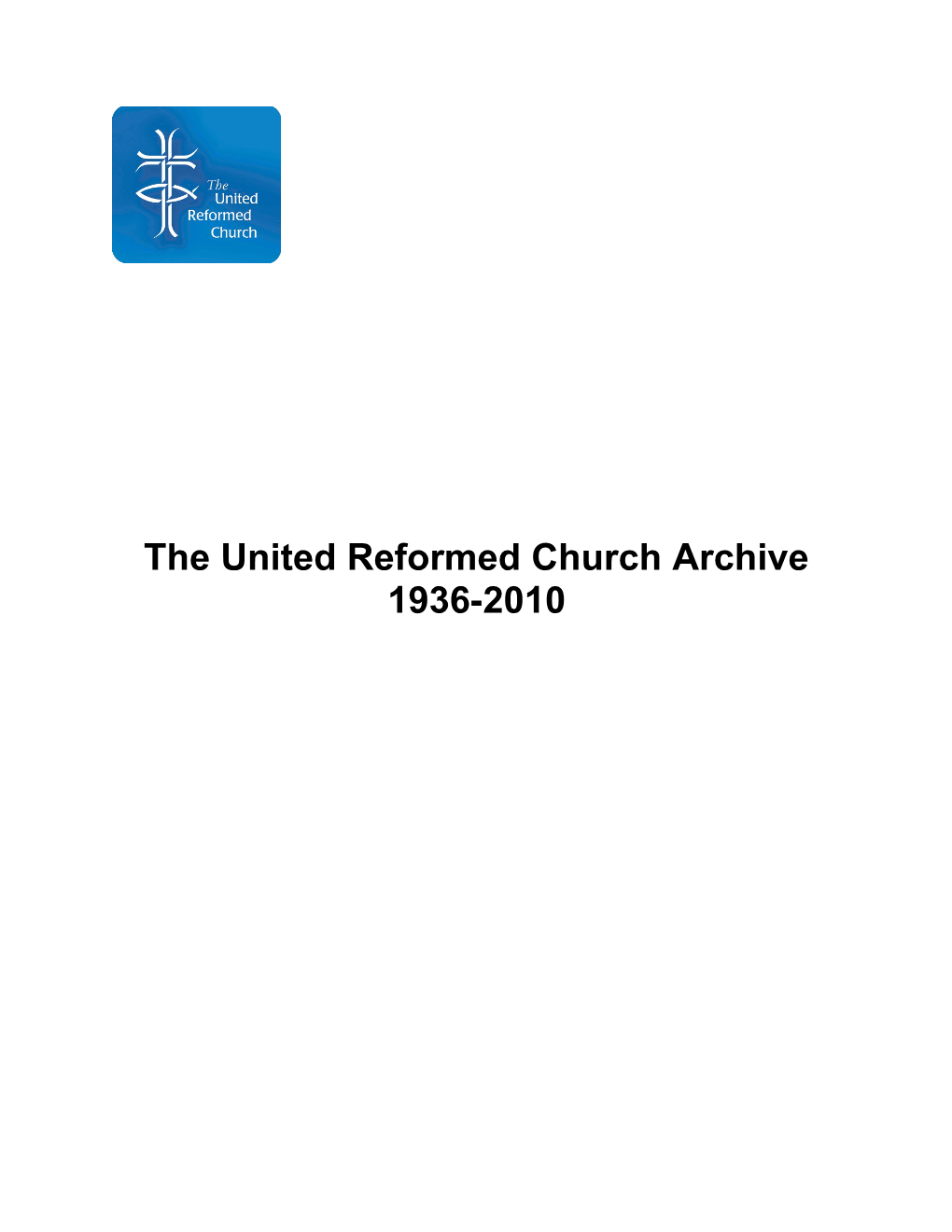 The United Reformed Church Archive