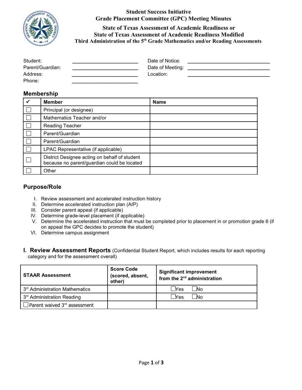 State of Texas Assessment of Academic Readiness Modified