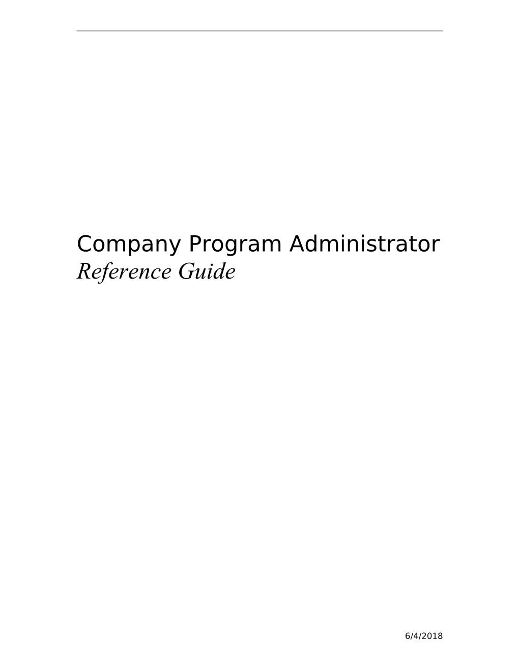 Company Program Administrator