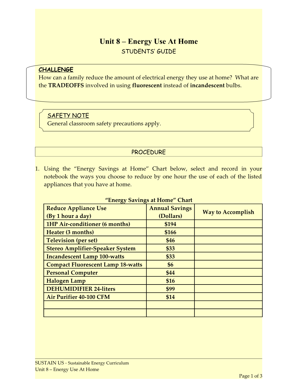 Unit 1 Introduce Energy