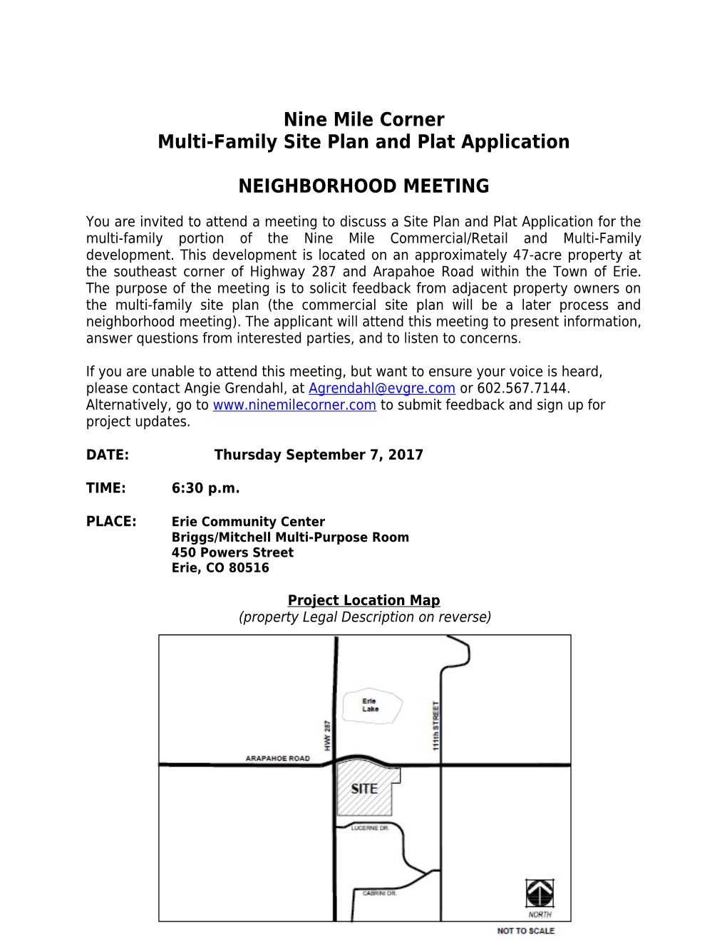 Multi-Family Site Plan and Plat Application