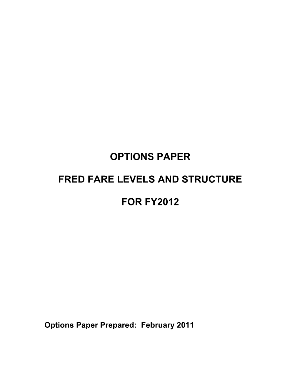 Fred Fare Levels and Structure