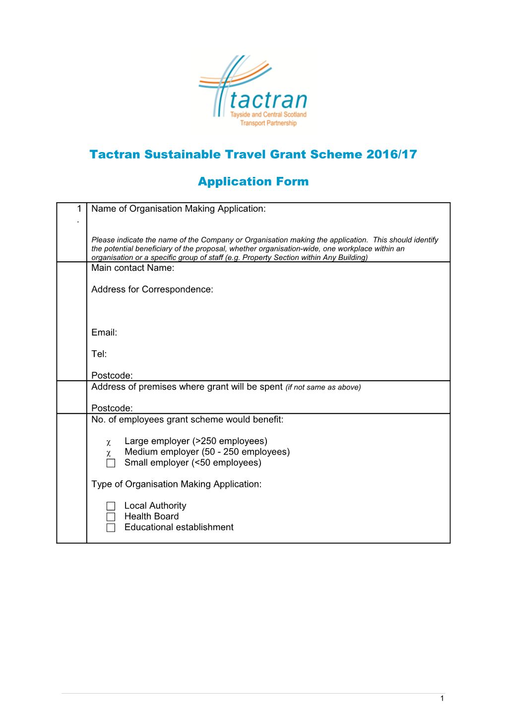 Nestrans Sustainable Travel Grant Scheme