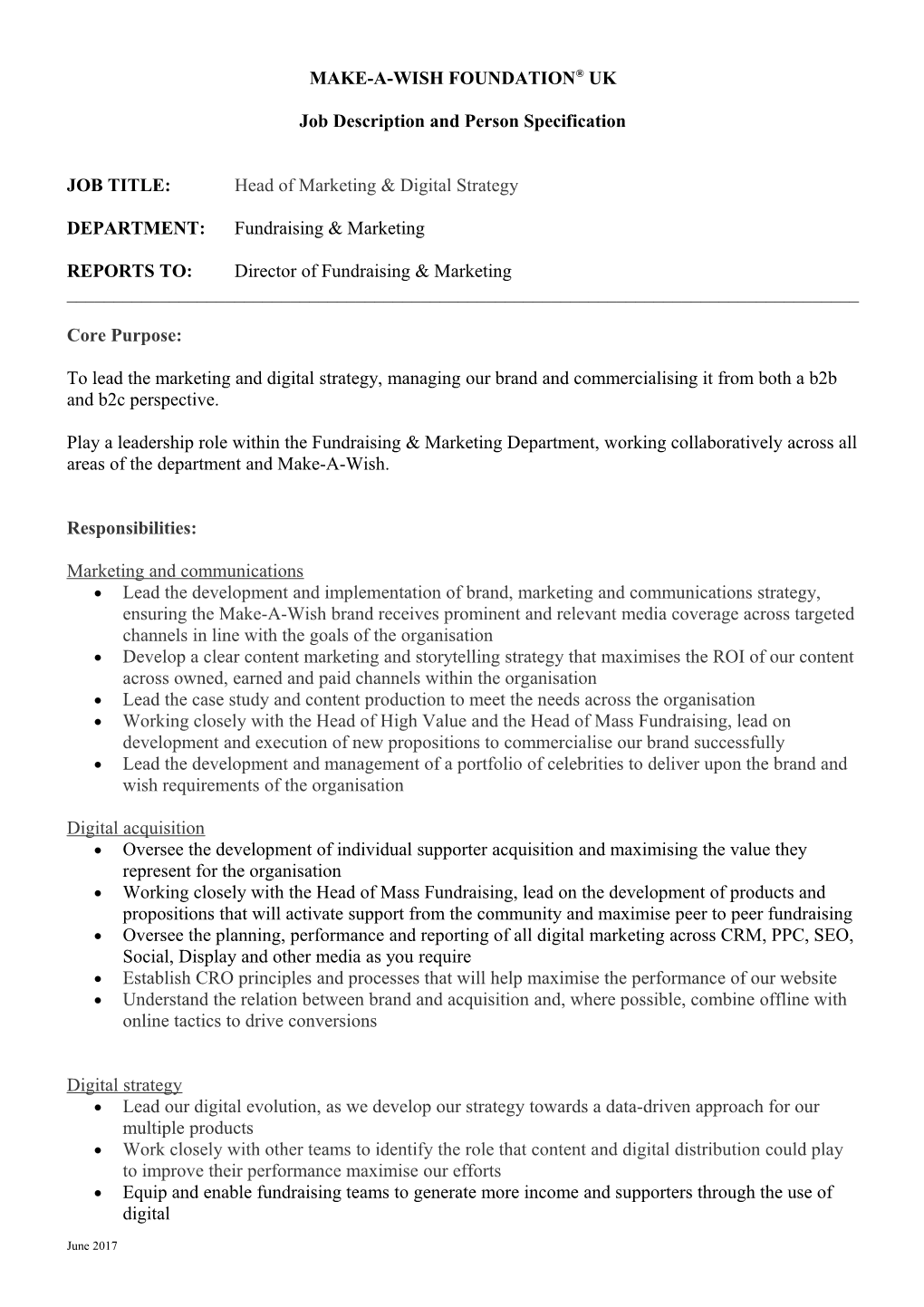 Job Description and Person Specification s3