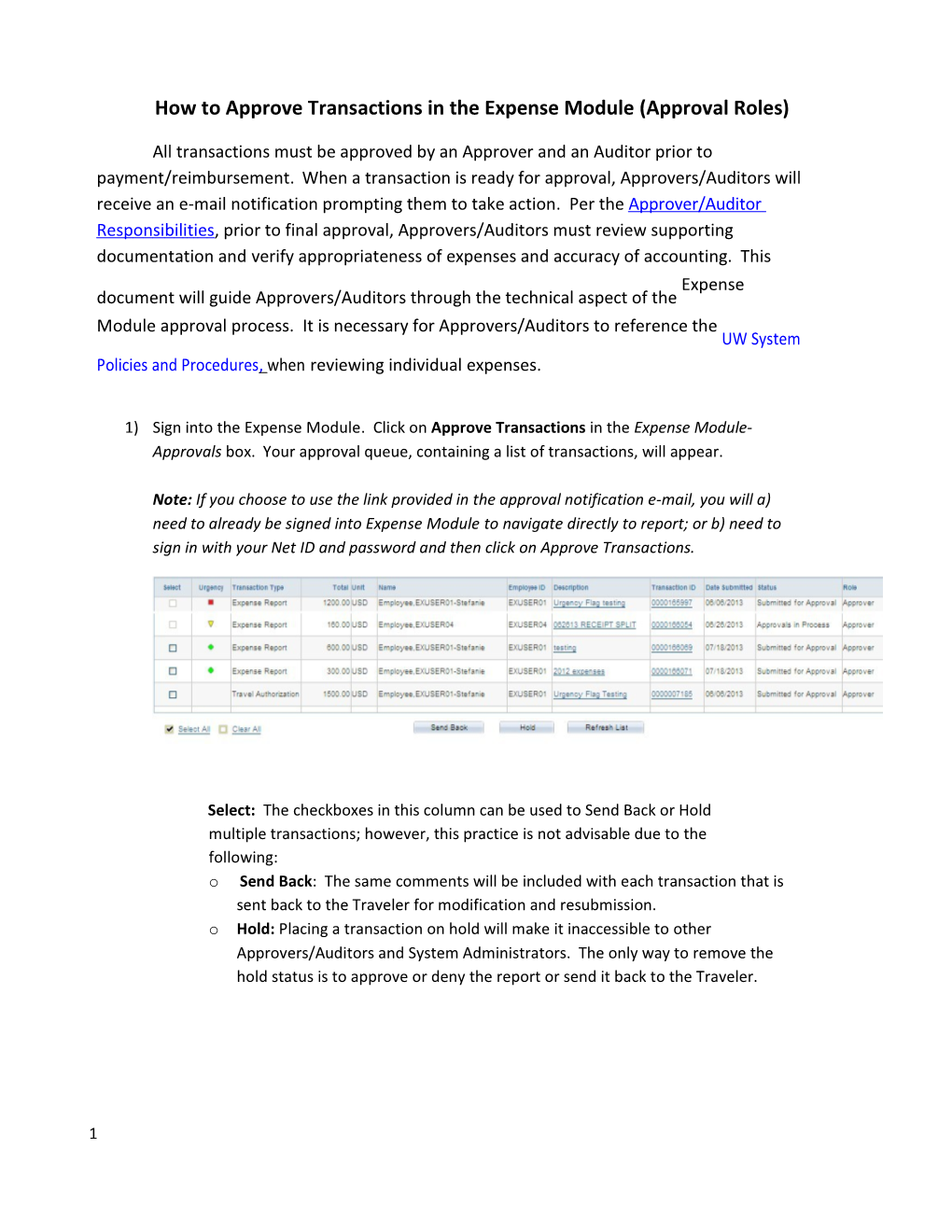 How to Approvetransactions Inthe Expense Module(Approval Roles)