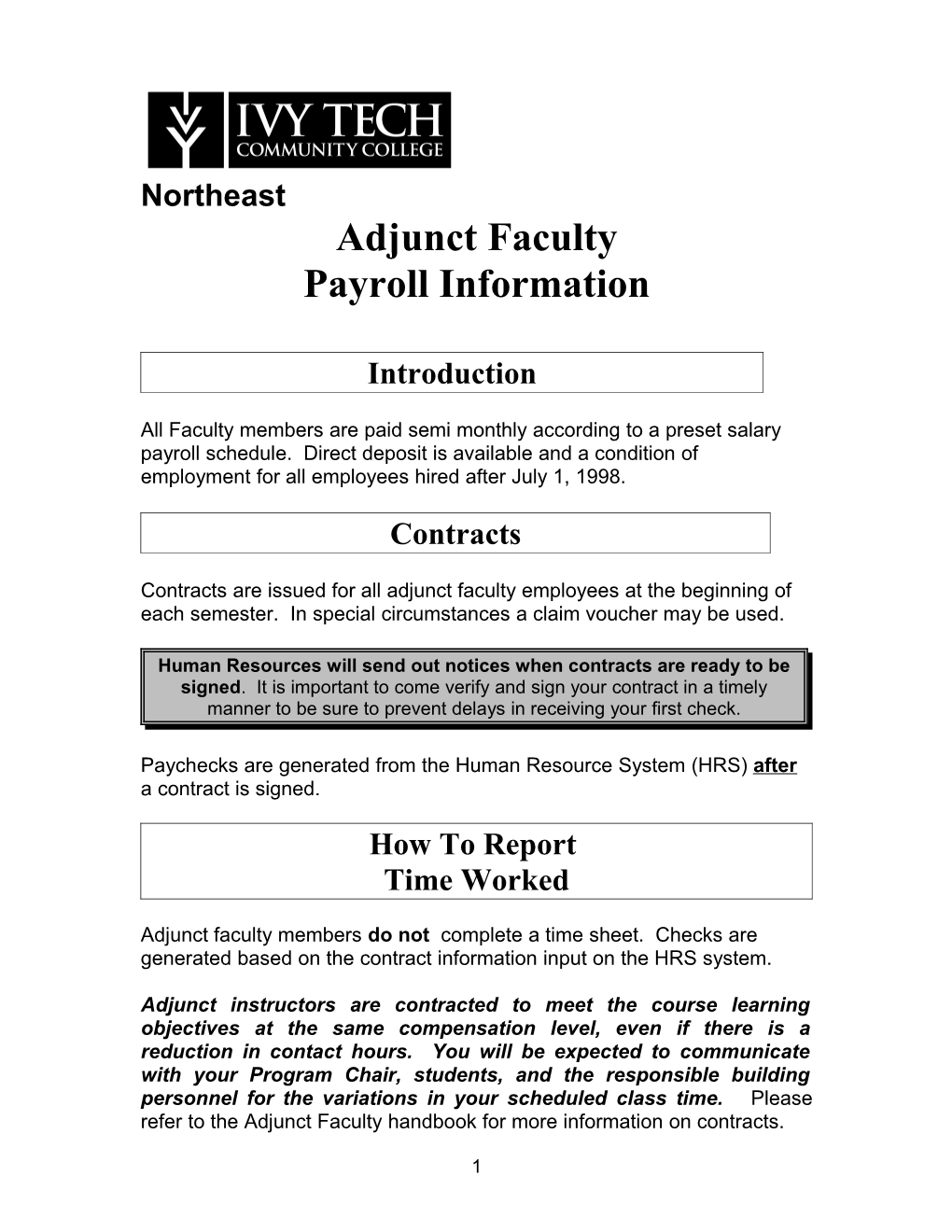 Payroll Information