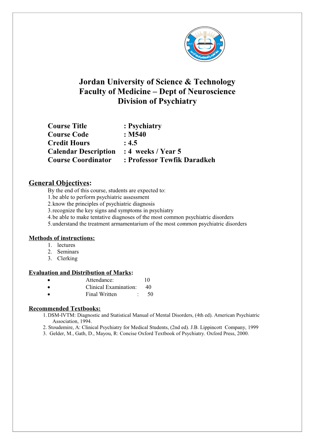 Jordan University of Science & Technology s3