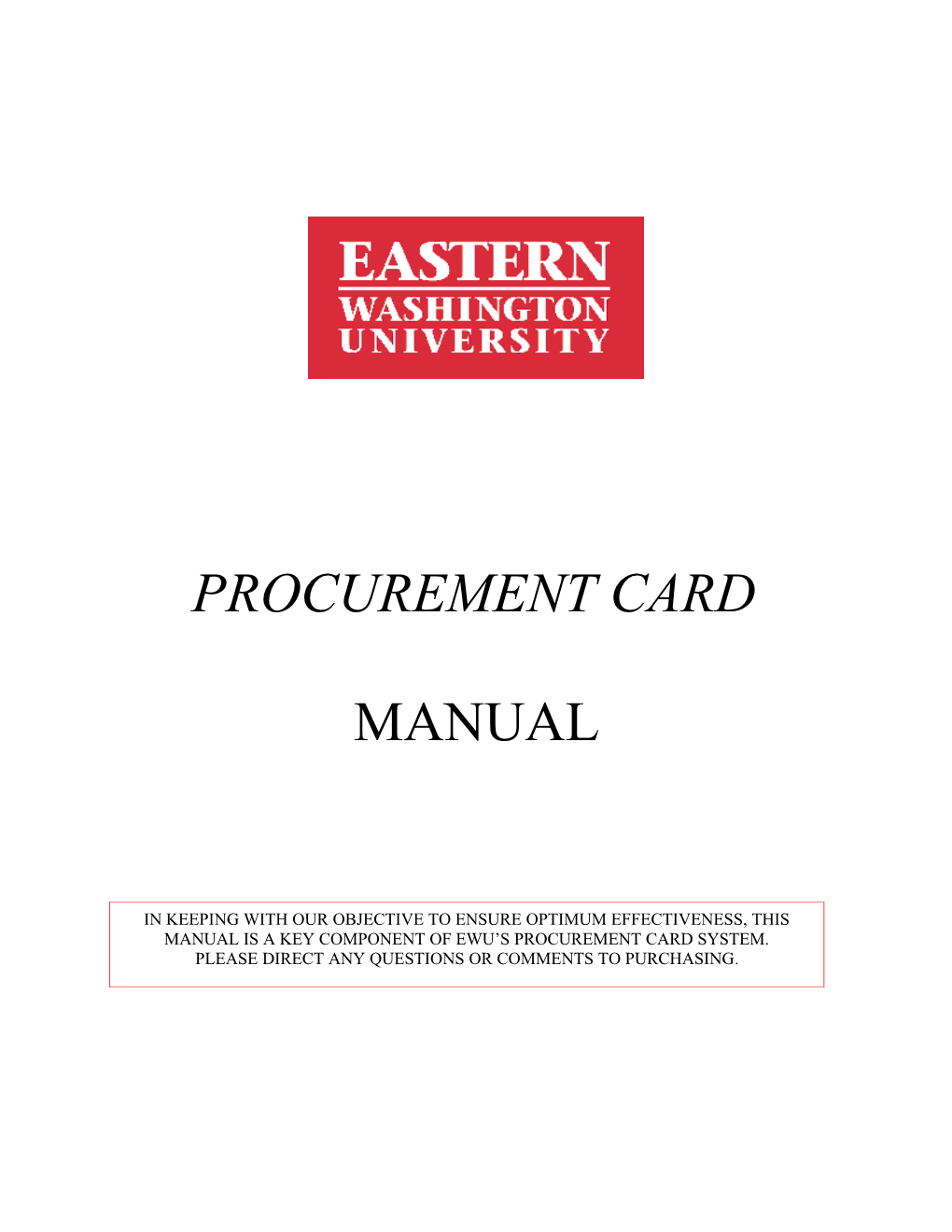 Online Procurement Card Procedures