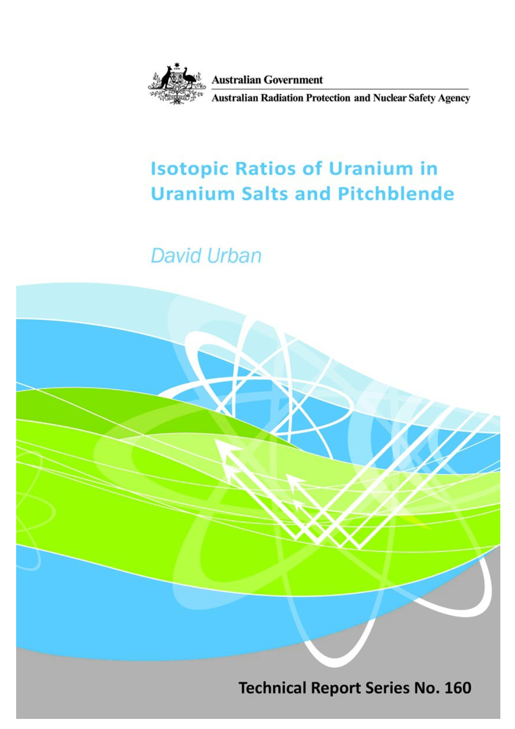 Isotopic Radios of Uranium in Uranium Salts and Pitchblende