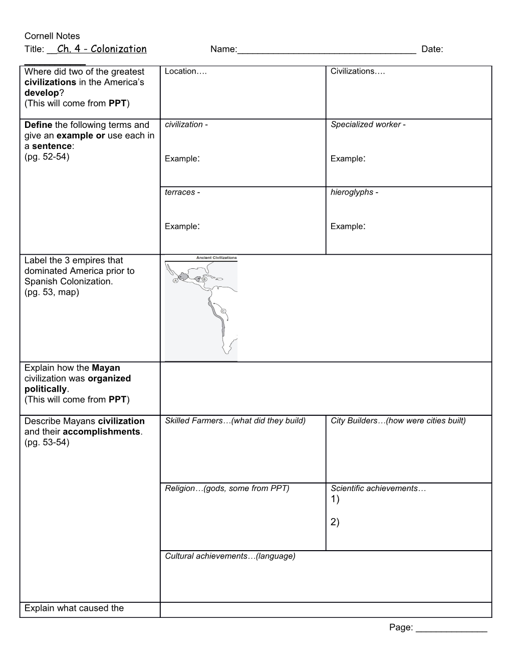 Cornell Notes