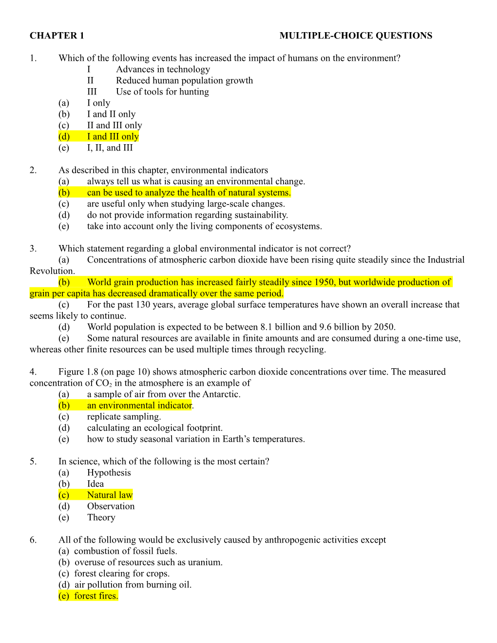 Chapter 1 Multiple-Choice Questions