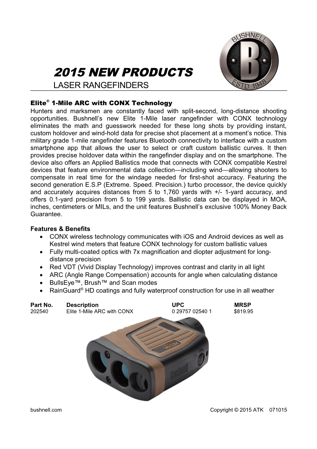 2015 New Products Laser Rangefinders