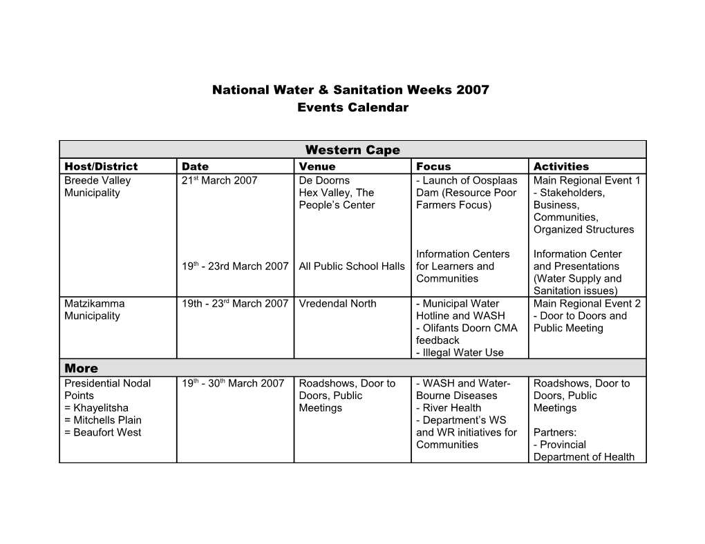 National Arbor Week 2005 Evens Calendar