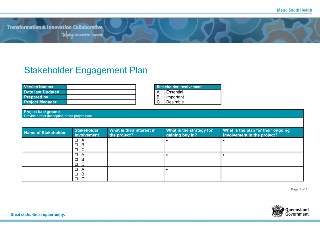 Metro South Health A4 Document Template (Simple Design) in Landscape