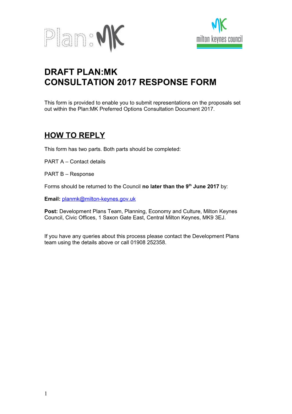 Consultation 2017 Response Form