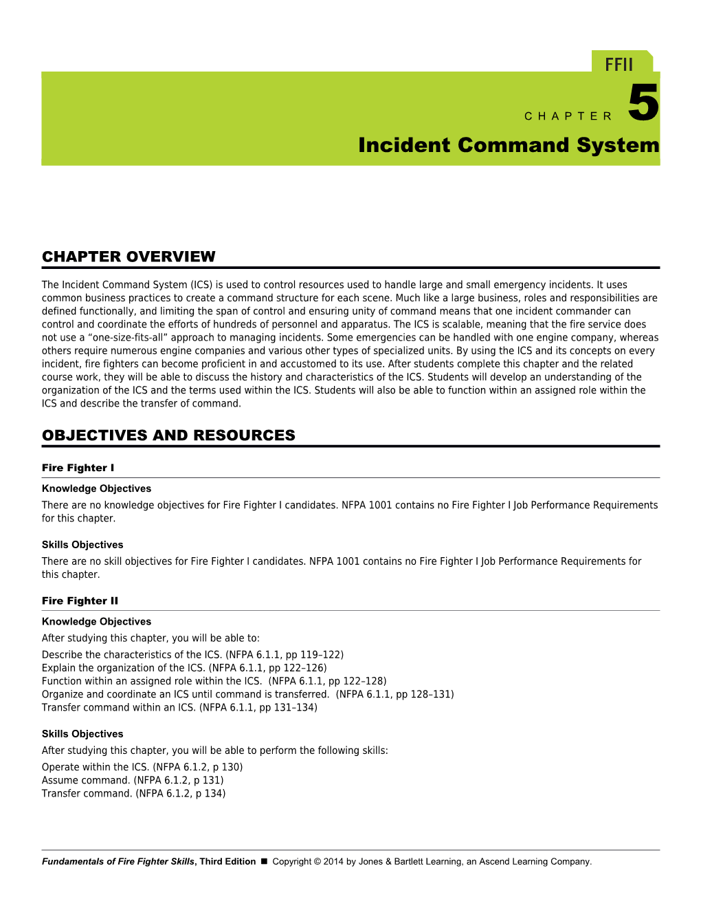 5 Chapter 5 Incident Command System