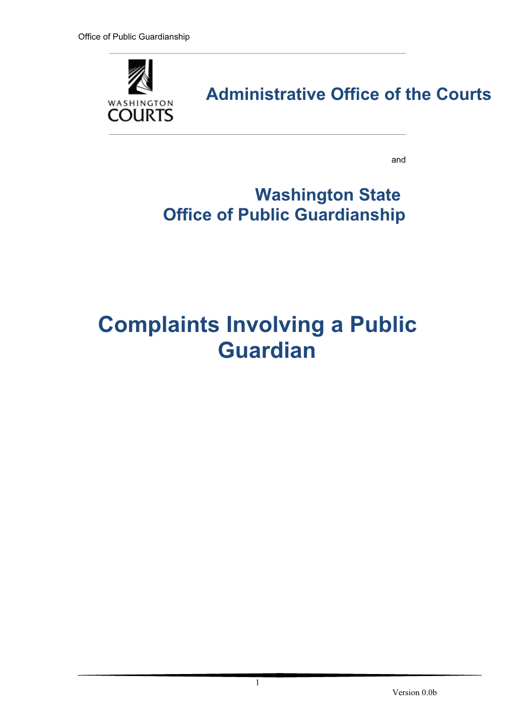 Office of the Public Guardian Customer Charter